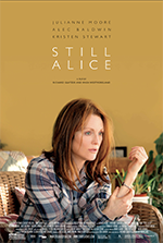 One poster of Still Alice with Alice looking blankly in front of her while sitting on a couch.