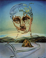 An ethereal head traced but not fully rendered drifts above the ground, partially colored in but ghost-like.